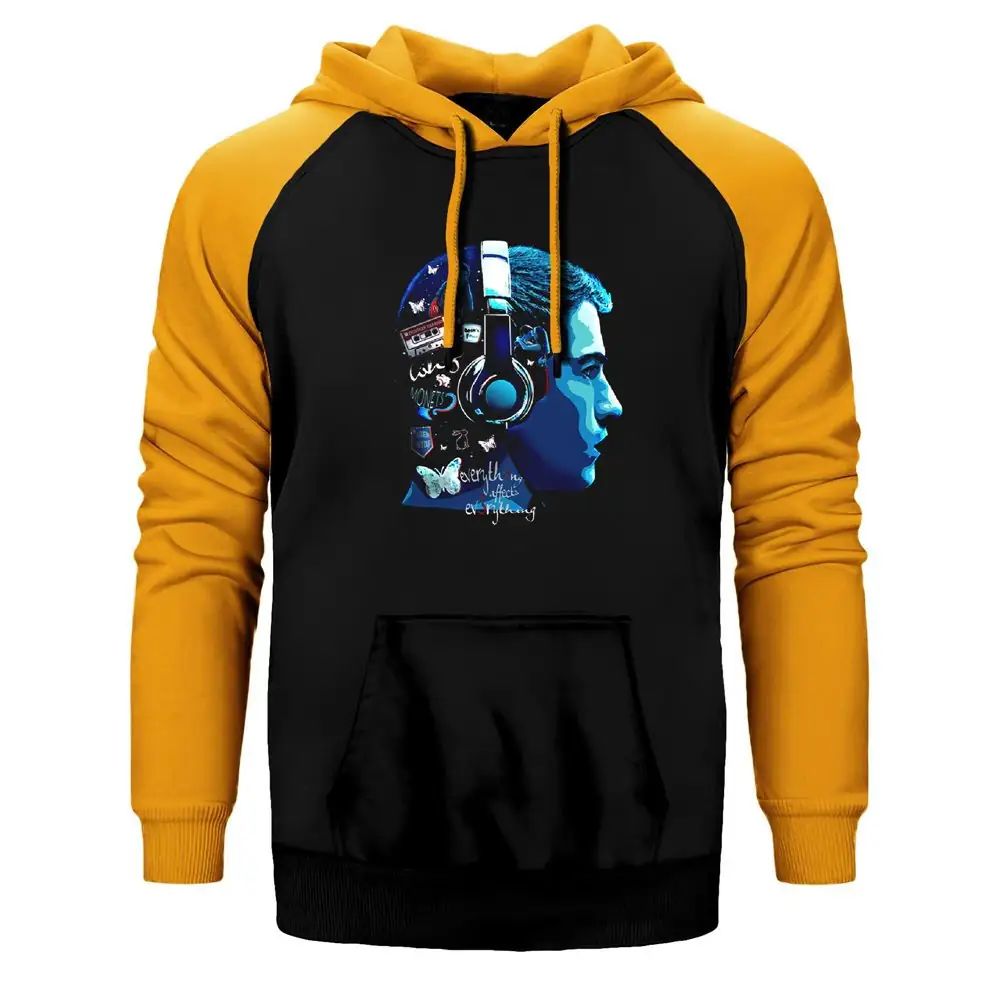 13 Reasons Why Clay Jensen Reglan Sleeve Yellow Sweatshirt