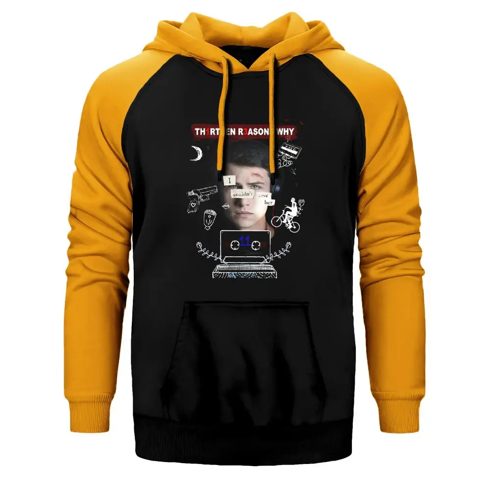 13 Reasons Why Save Reglan Sleeve Yellow Sweatshirt