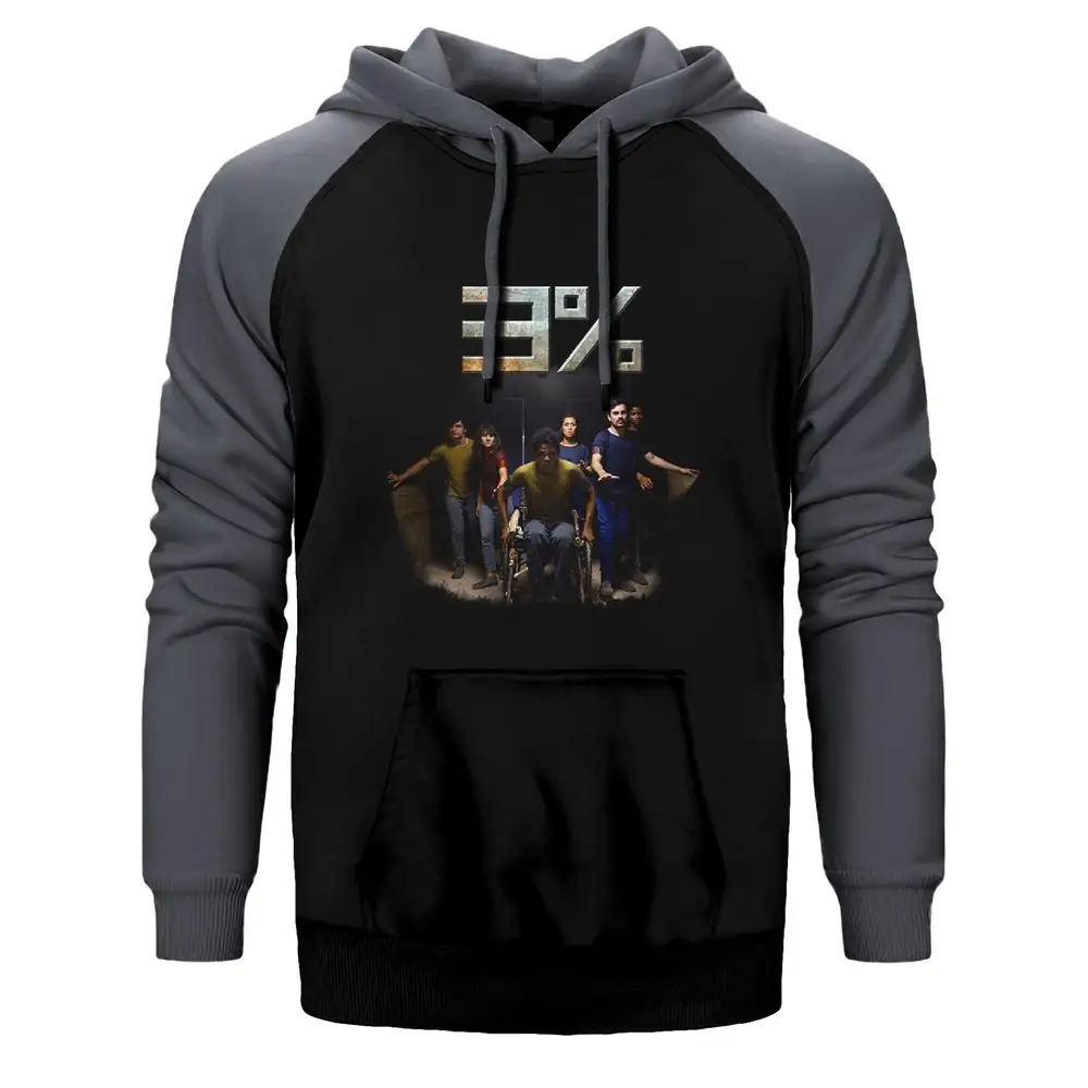 3% Members Raglan Sleeve Grey Sweatshirt