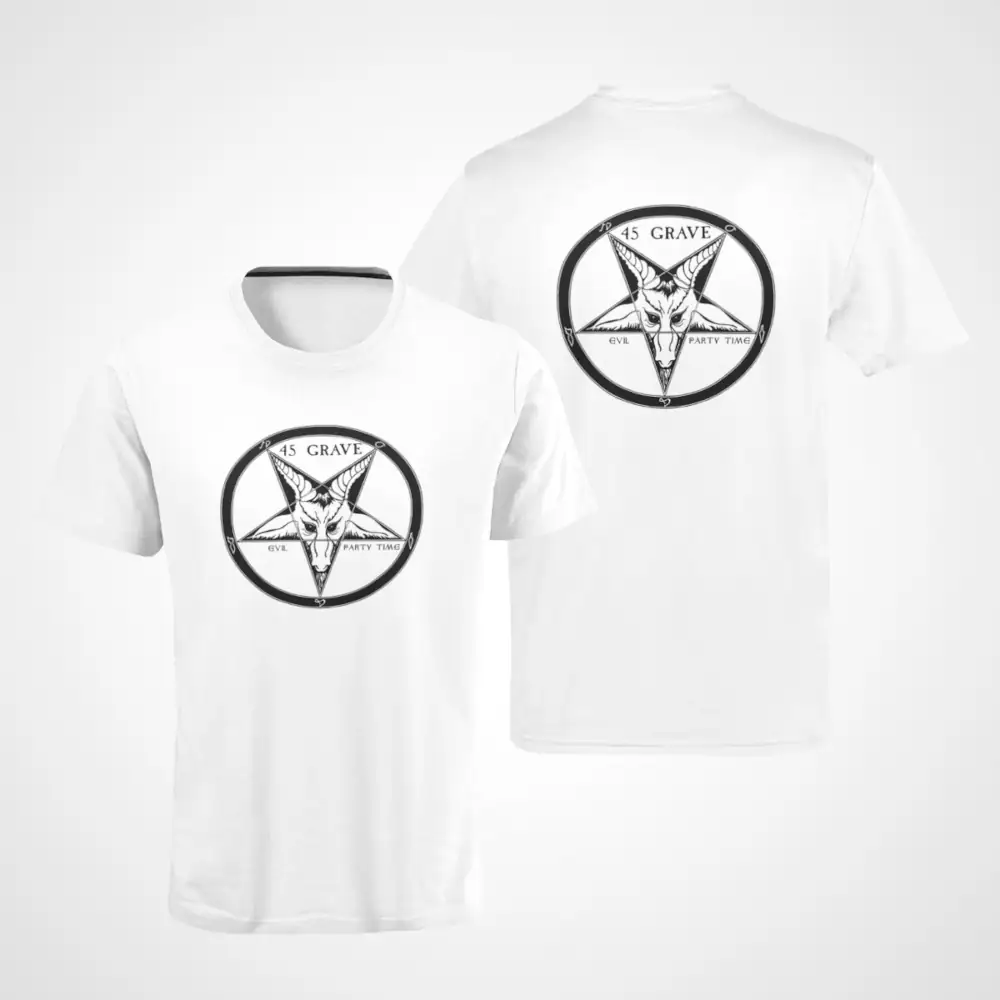 45 Grave T-Shirt, 45 Grave Evil Party Time White T-Shirt