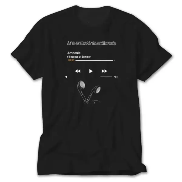 5 Seconds Of Summer Amnesia Black T-shirt