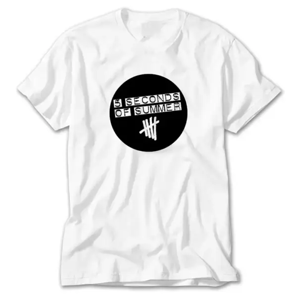 5 Seconds Of Summer Circle White T-Shirt