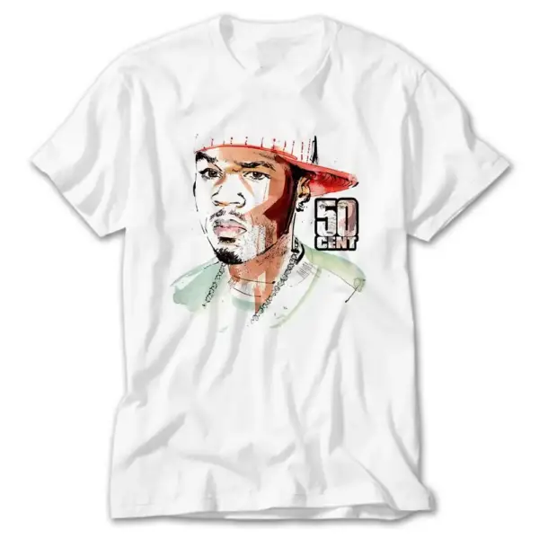 50 Cent Drawing White T-Shirt