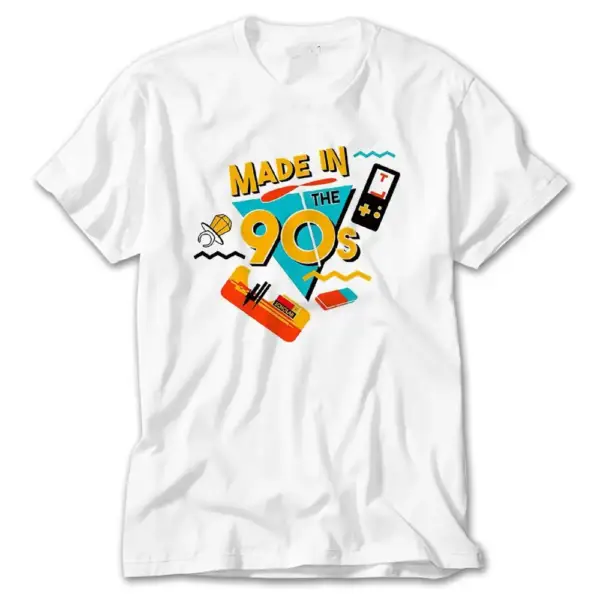 90s Nostalgia White T-Shirt