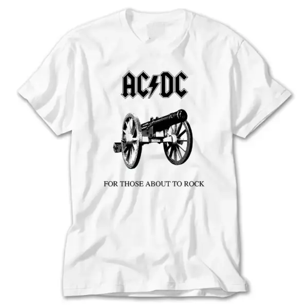 AC DC For Those About To Rock White T-Shirt