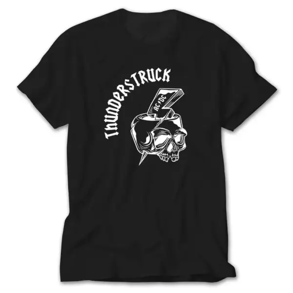 AC DC Thunderstruck Skull Black T-Shirt