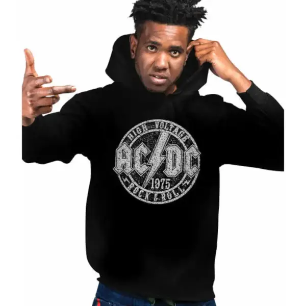 ACDC Men's Hoodie Black Sweatshirt