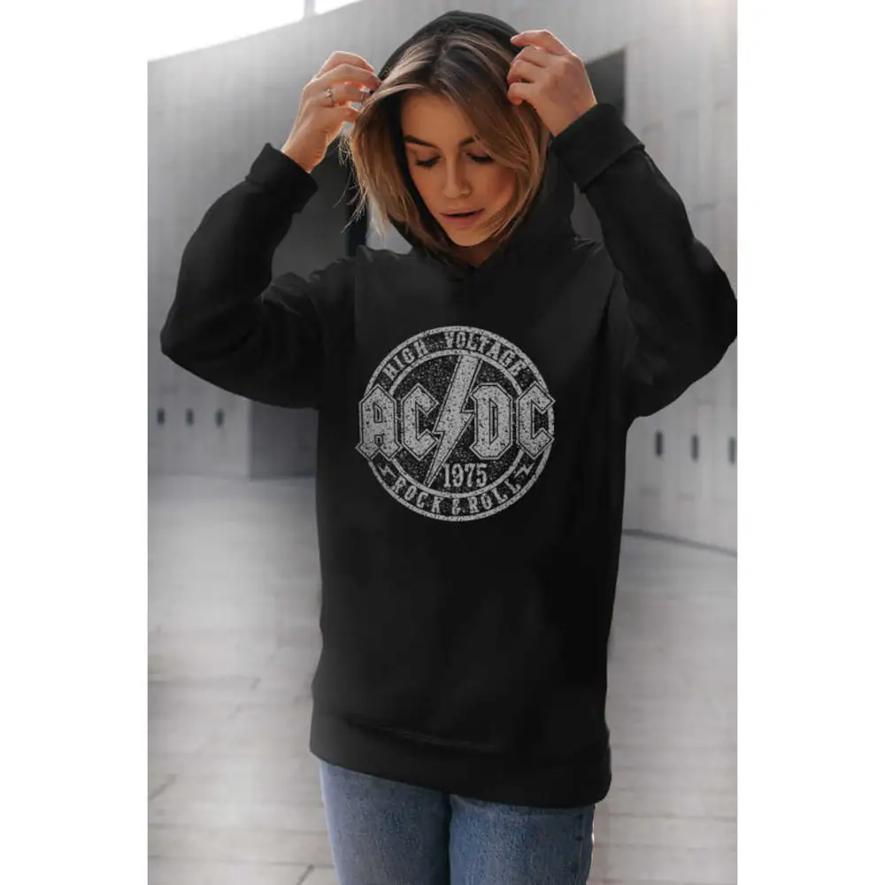 ACDC Women's Hodie Thick Black Sweatshirt