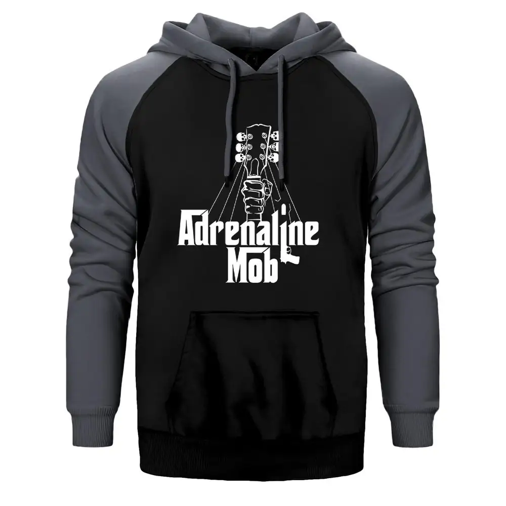 Adrenaline Mob Guitar Raglan Sleeve Grey Sweatshirt