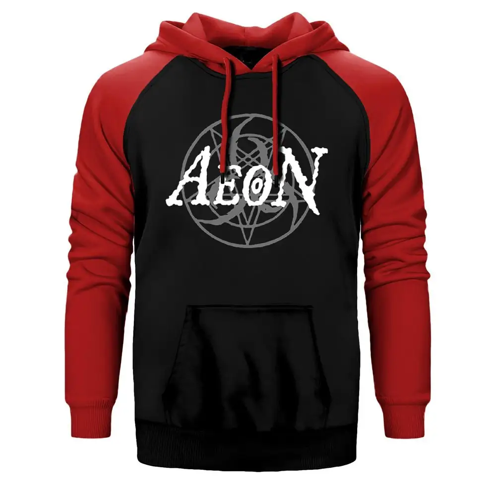 Aeon Logo Raglan Sleeve Red Sweatshirt