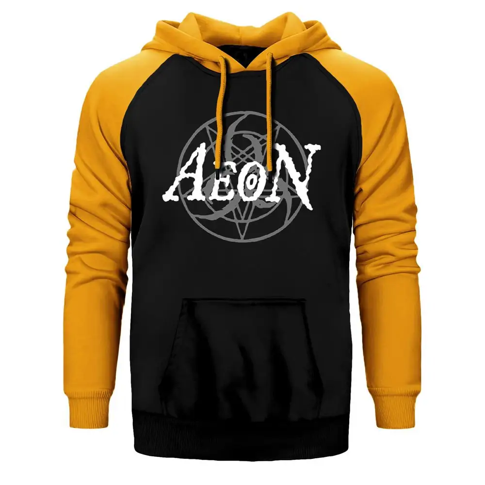 Aeon Logo Raglan Sleeve Yellow Sweatshirt