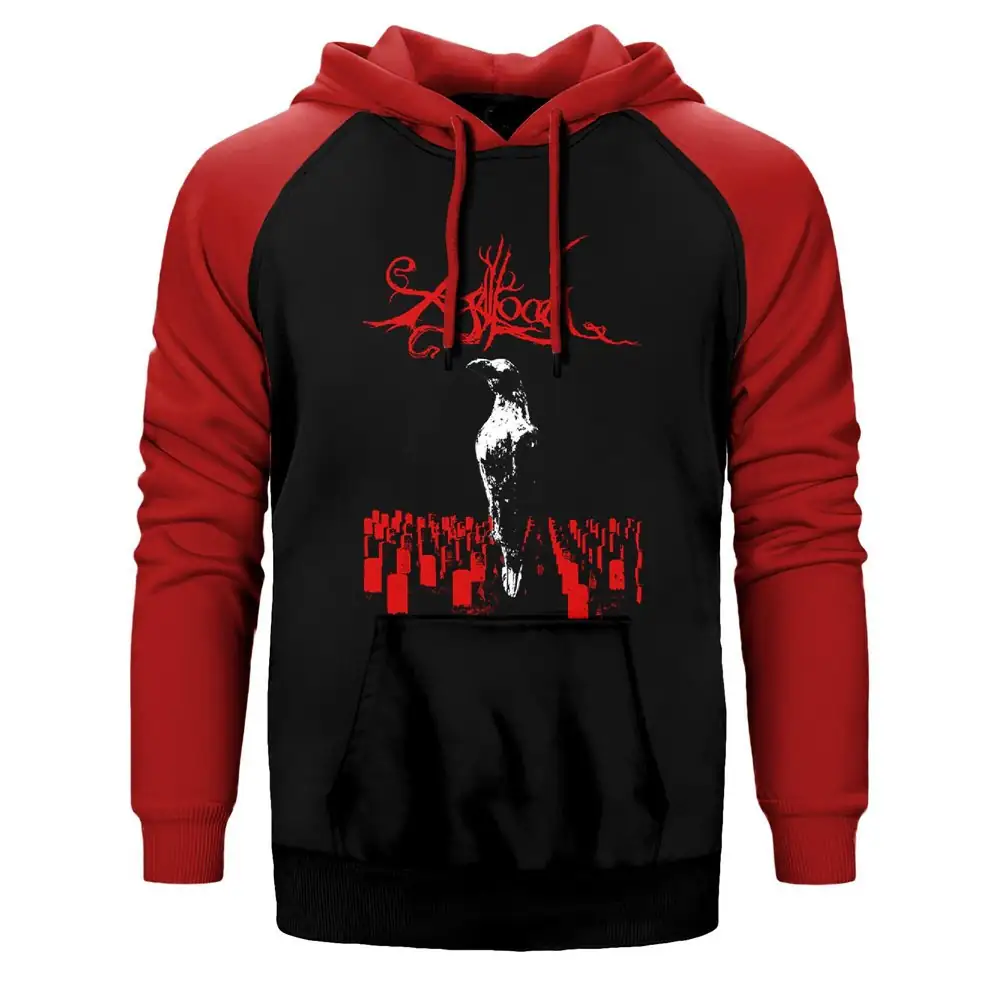 Agalloch Crown Raglan Sleeve Red Sweatshirt