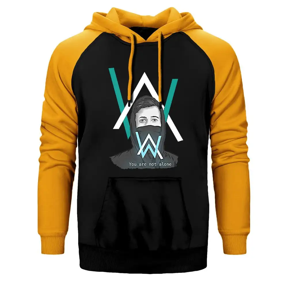 Alan Walker You are Not Alone Raglan Sleeve Yellow Sweatshirt