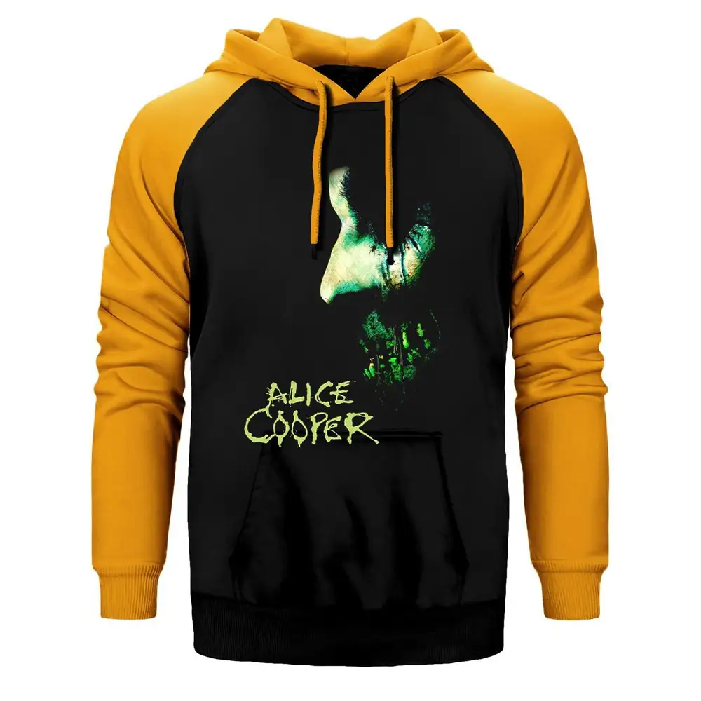 Alice Cooper Zombie Raglan Sleeve Yellow Sweatshirt