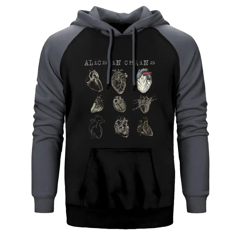 Alice In Chains Heart Attack Raglan Sleeve Grey Sweatshirt