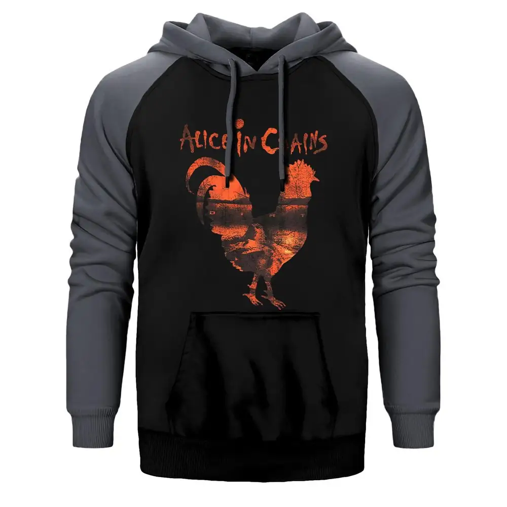 Alice In Chains Rooster Raglan Sleeve Grey Sweatshirt