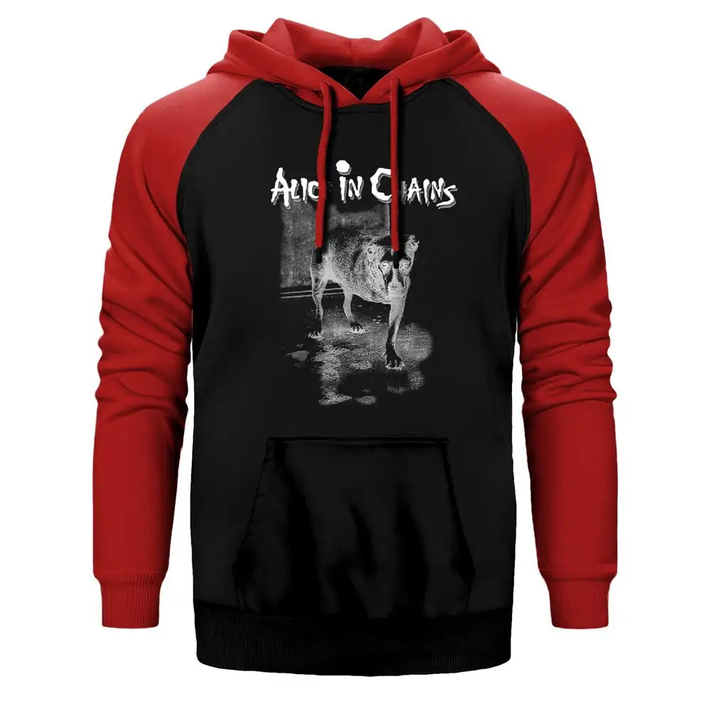 Alice in Chains Dog Raglan Sleeve Red Sweatshirt