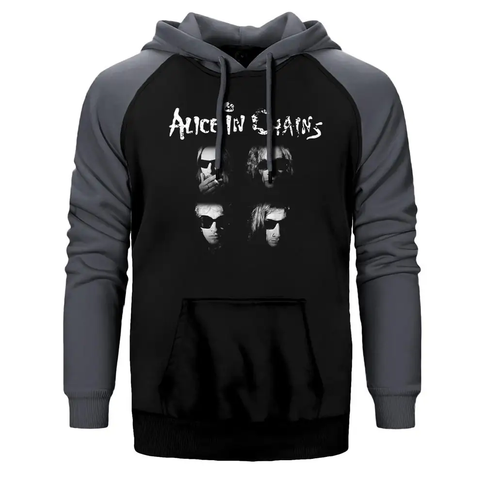 Alice in Chains Group Raglan Sleeve Grey Sweatshirt