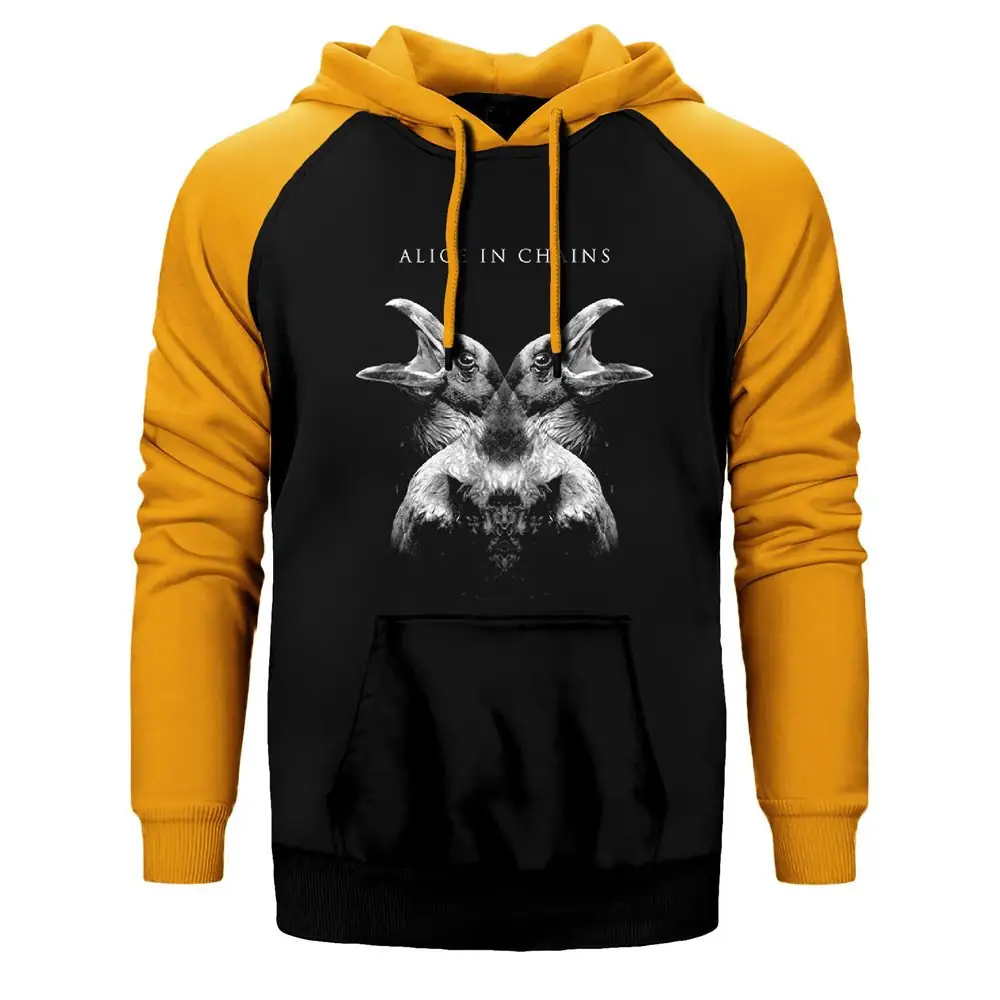 Alice in Chains Hollow Raglan Sleeve Yellow Sweatshirt