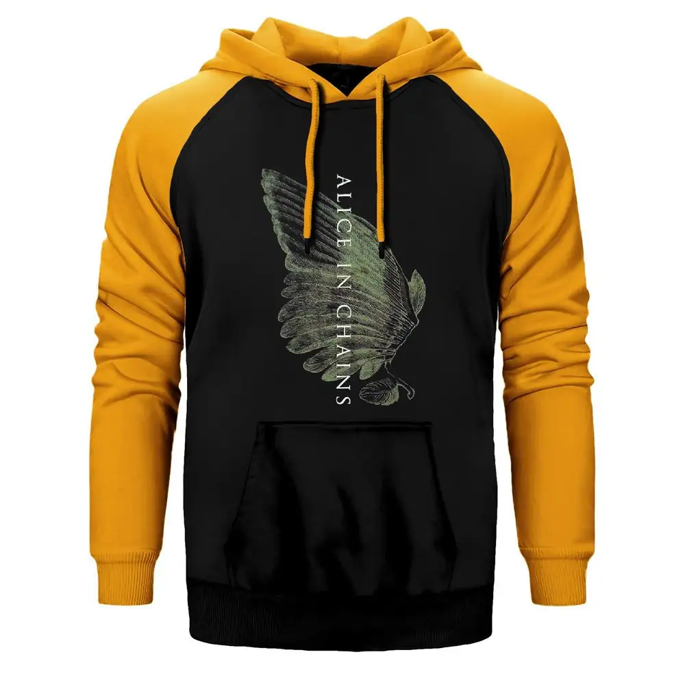 Alice in Chains Wing Raglan Sleeve Yellow Sweatshirt