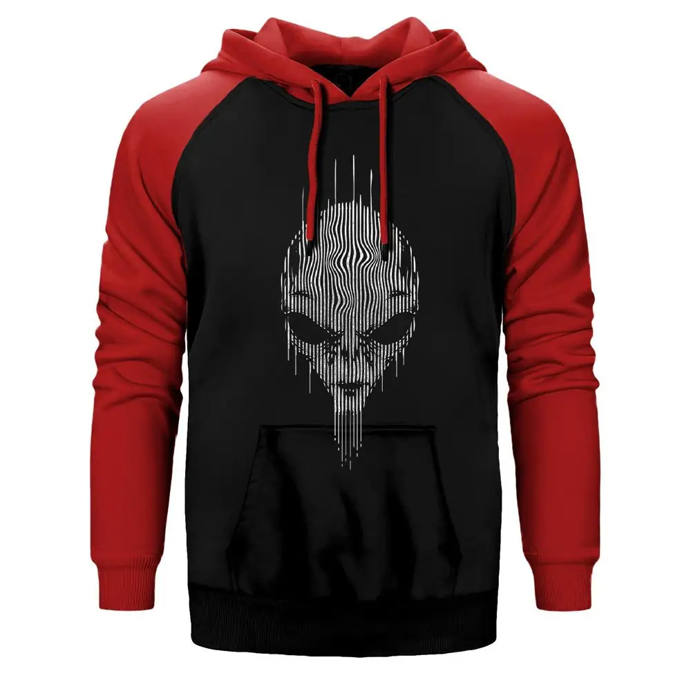 Alien Morph Raglan Sleeve Red Sweatshirt