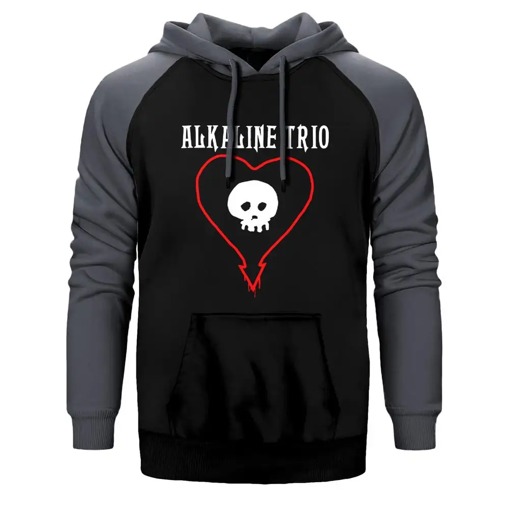 Alkaline Trio Hearth Raglan Sleeve Grey Sweatshirt