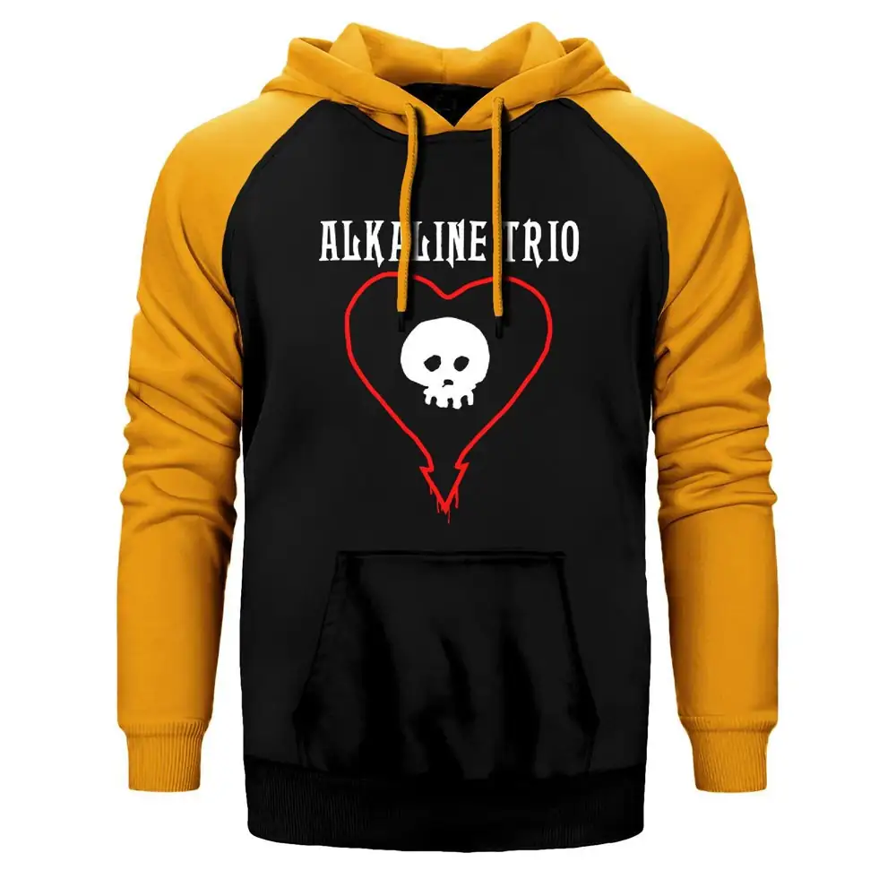 Alkaline Trio Hearth Raglan Sleeve Yellow Sweatshirt
