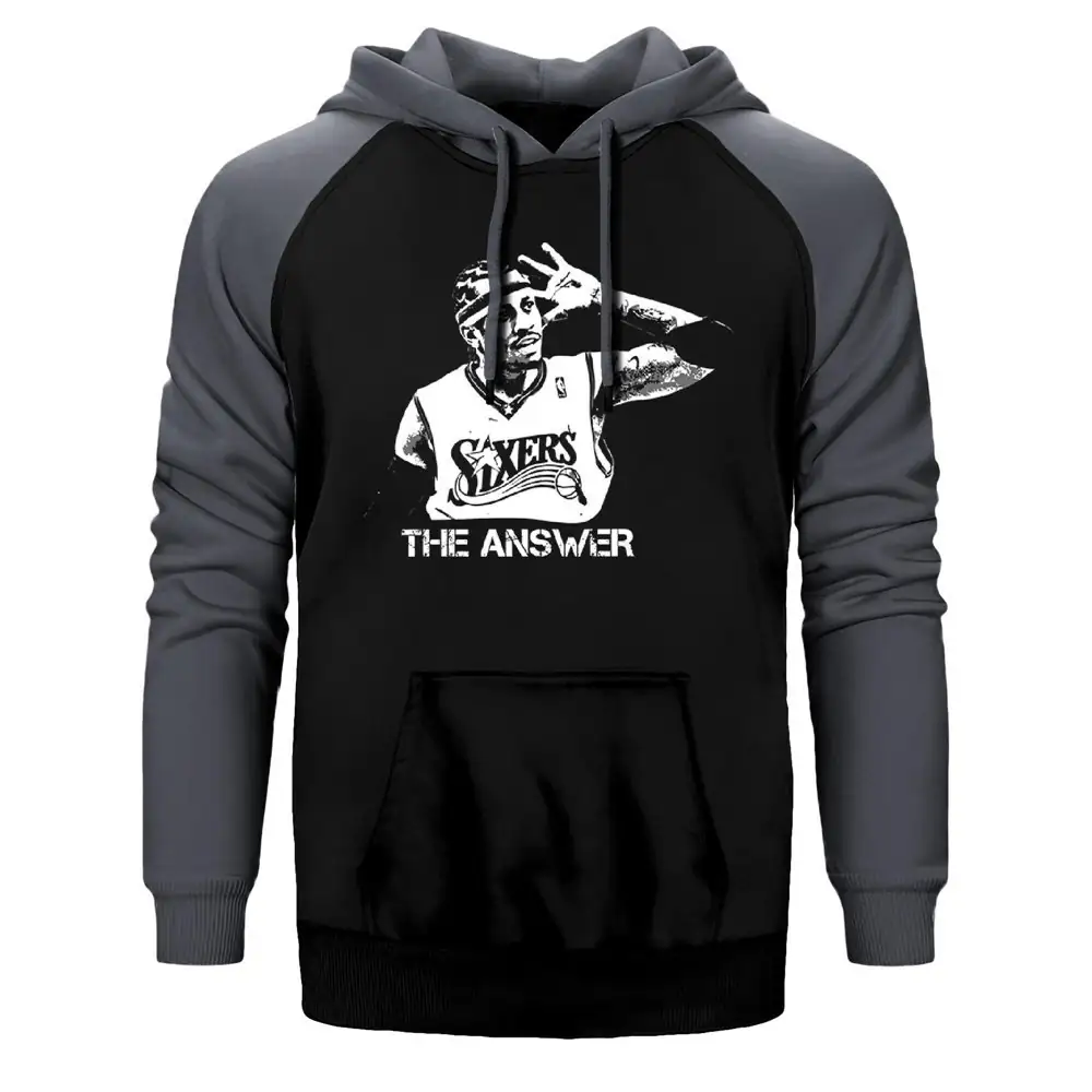 Allen Iverson The Answer Raglan Sleeve Grey Sweatshirt