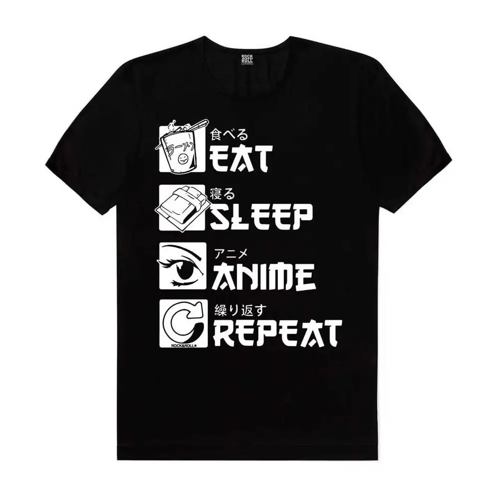 Always Anime Short Sleeve Men's Black T-shirt