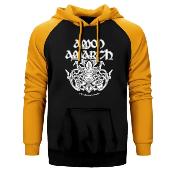 Amon Amarth Battle Raglan Sleeve Yellow Sweatshirt