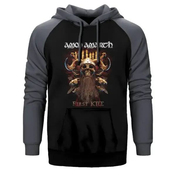 Amon Amarth First Kill Raglan Sleeve Grey Sweatshirt