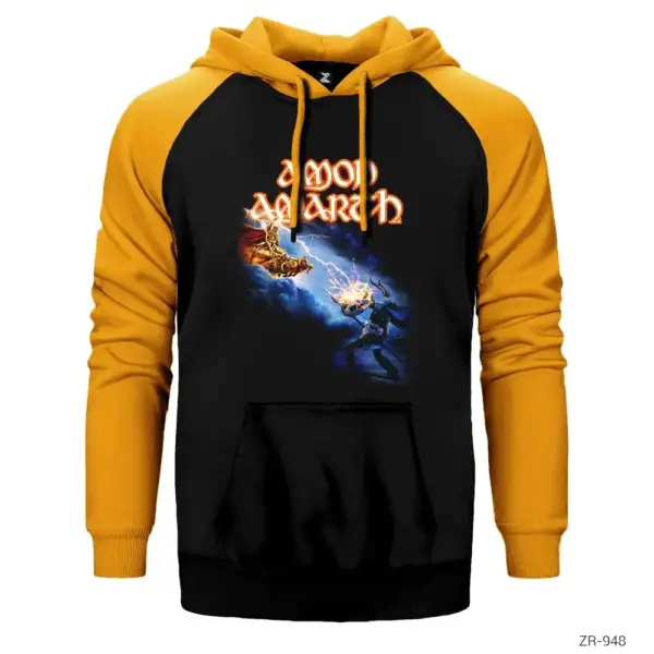 Amon Amarth God Fights Raglan Sleeve Yellow Sweatshirt