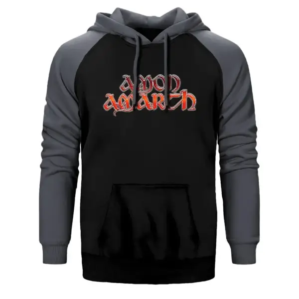 Amon Amarth Red Raglan Sleeve Grey Sweatshirt