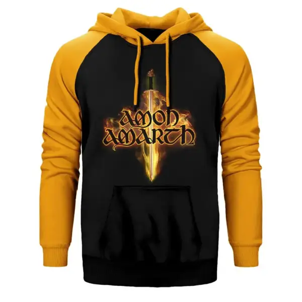 Amon Amarth Sword Raglan Sleeve Yellow Sweatshirt
