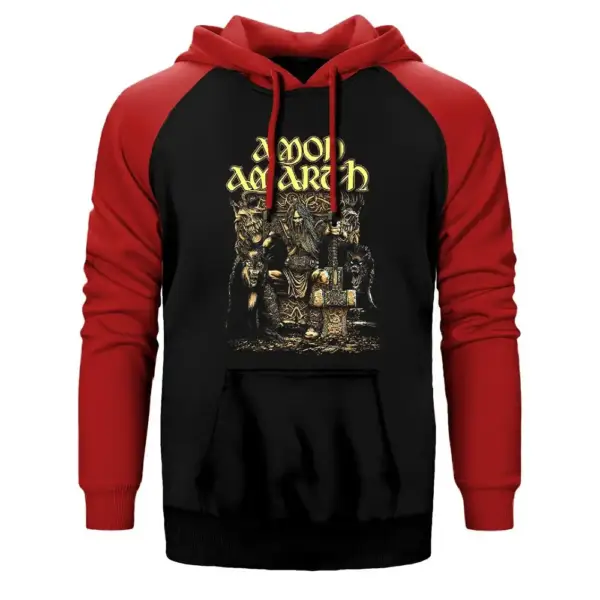 Amon Amarth Thor Raglan Sleeve Red Sweatshirt