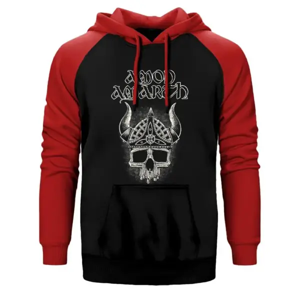 Amon Amarth Viking Raglan Sleeve Red Sweatshirt