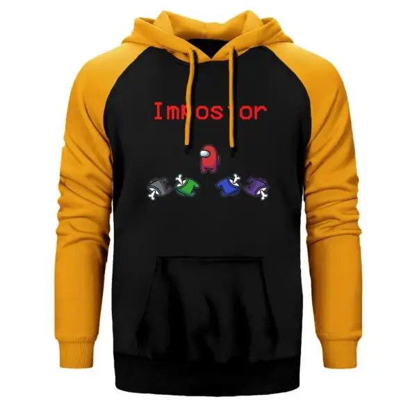 Among Us Impostor Raglan Sleeve Yellow Sweatshirt