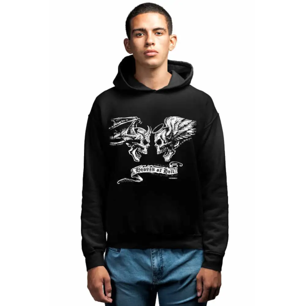 Angel Devil Hoodie Men's Black Sweatshirt
