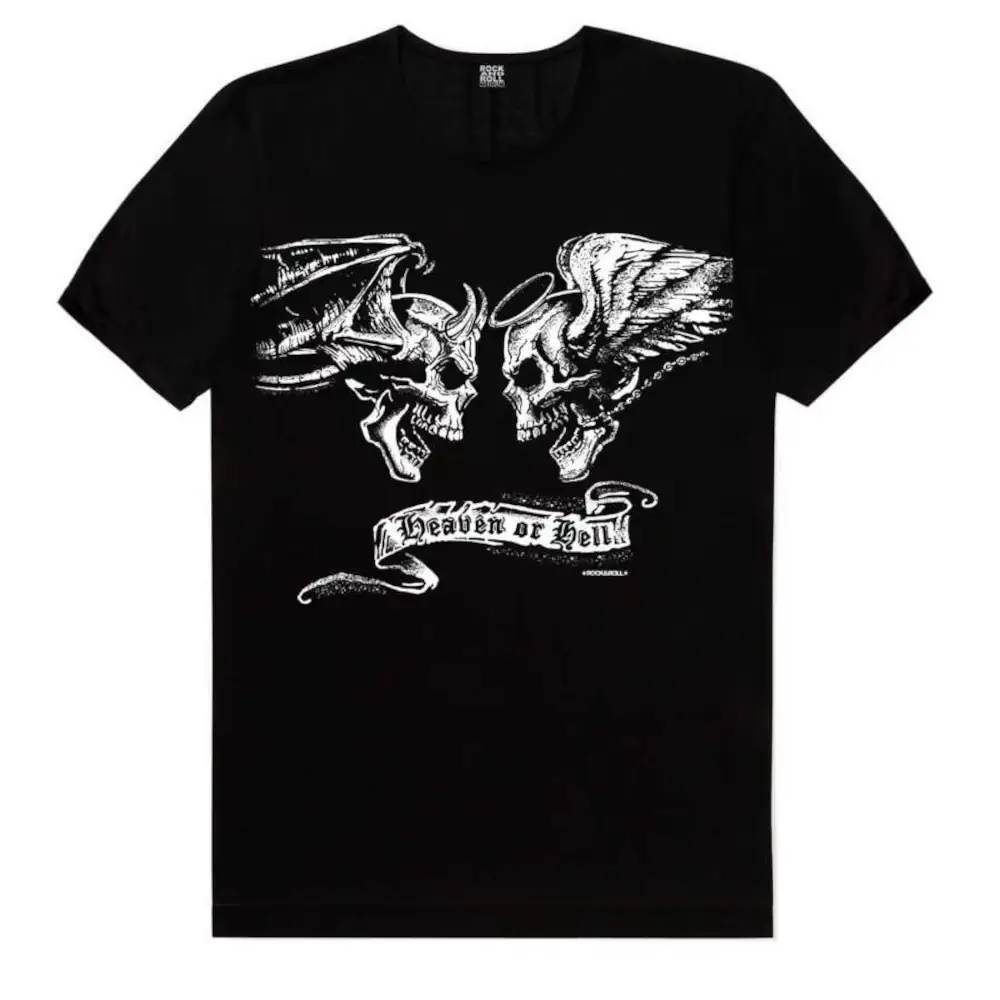 Angel Devil Short Sleeve Men's Black T-Shirt