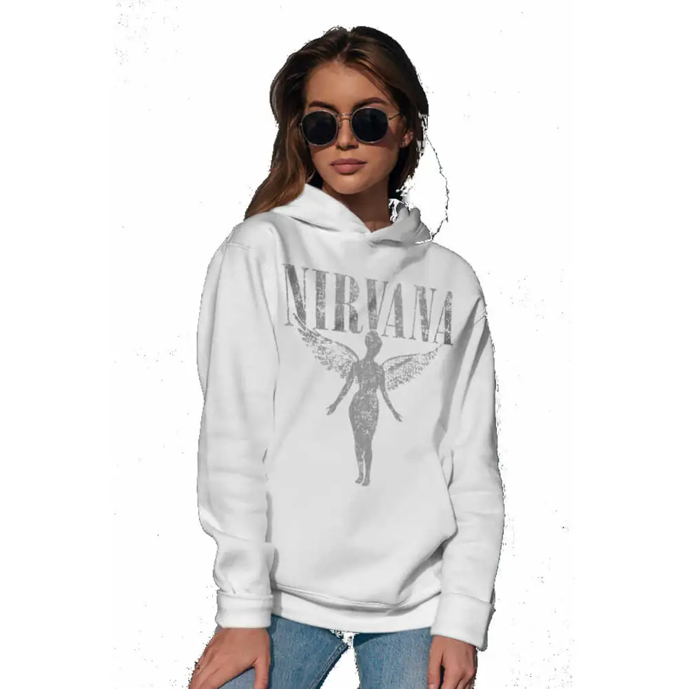 Angel Nirvana Women's Hodie Thick White Sweatshirt