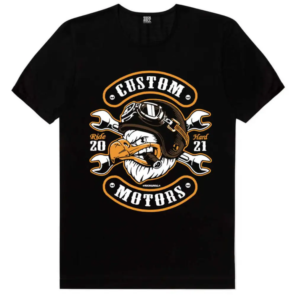 Angry Eagle Short Sleeve Men's Black T-shirt