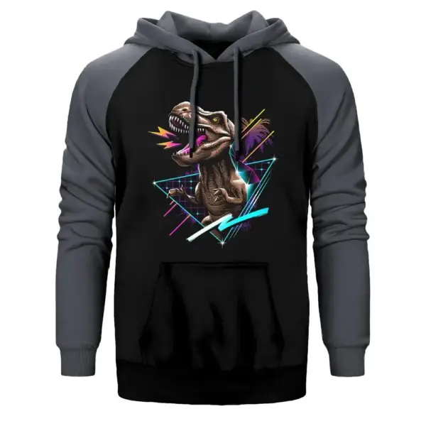 Angry Trex Raglan Sleeve Grey Sweatshirt