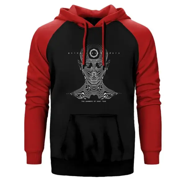 Animal As Leaders The Madness Of Many Tour Raglan Sleeve Red Sweatshirt