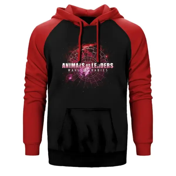Animal As Leaders Wave of Babies Raglan Sleeve Red Sweatshirt