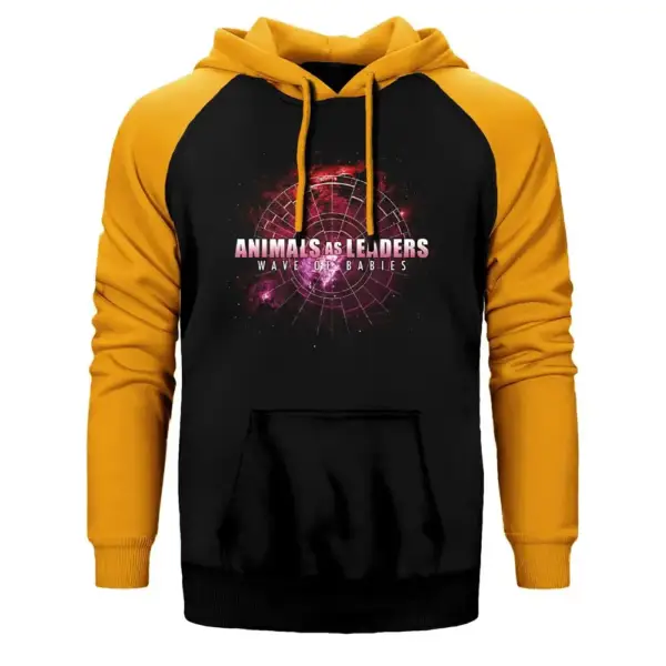 Animal As Leaders Wave of Babies Raglan Sleeve Yellow Sweatshirt