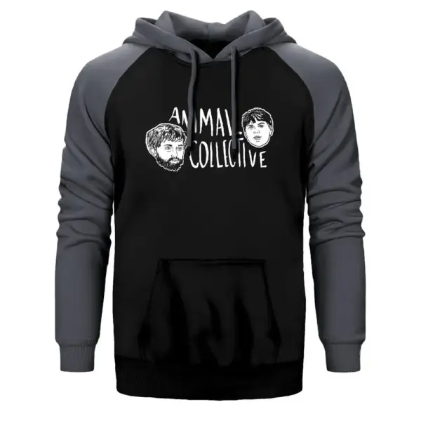 Animal Collective Heads Raglan Sleeve Grey Sweatshirt