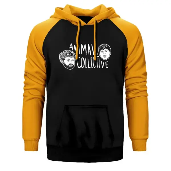 Animal Collective Heads Raglan Sleeve Yellow Sweatshirt