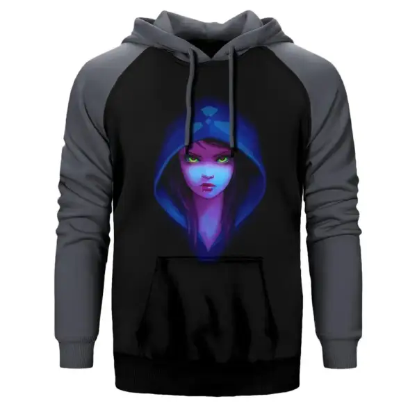 Anime Chemical Girl Raglan Sleeve Grey Sweatshirt