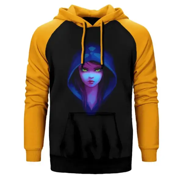 Anime Chemical Girl Raglan Sleeve Yellow Sweatshirt