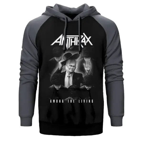 Anthrax Among The Living Raglan Sleeve Grey Sweatshirt